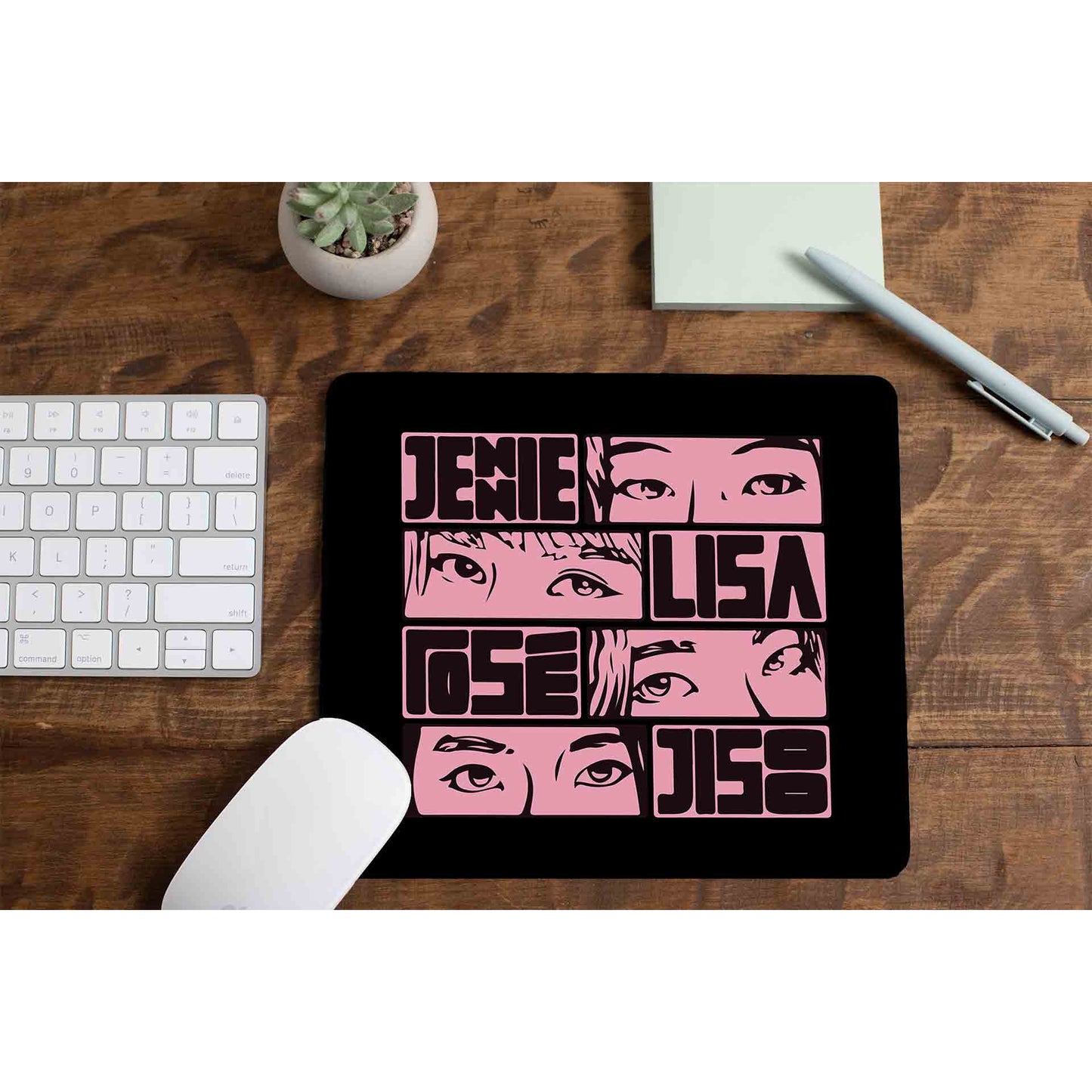 black pink jennie lisa rose jisoo mousepad logitech large anime music band buy online united states of america usa the banyan tee tbt men women girls boys unisex song k pop jennie lisa jisoo rose