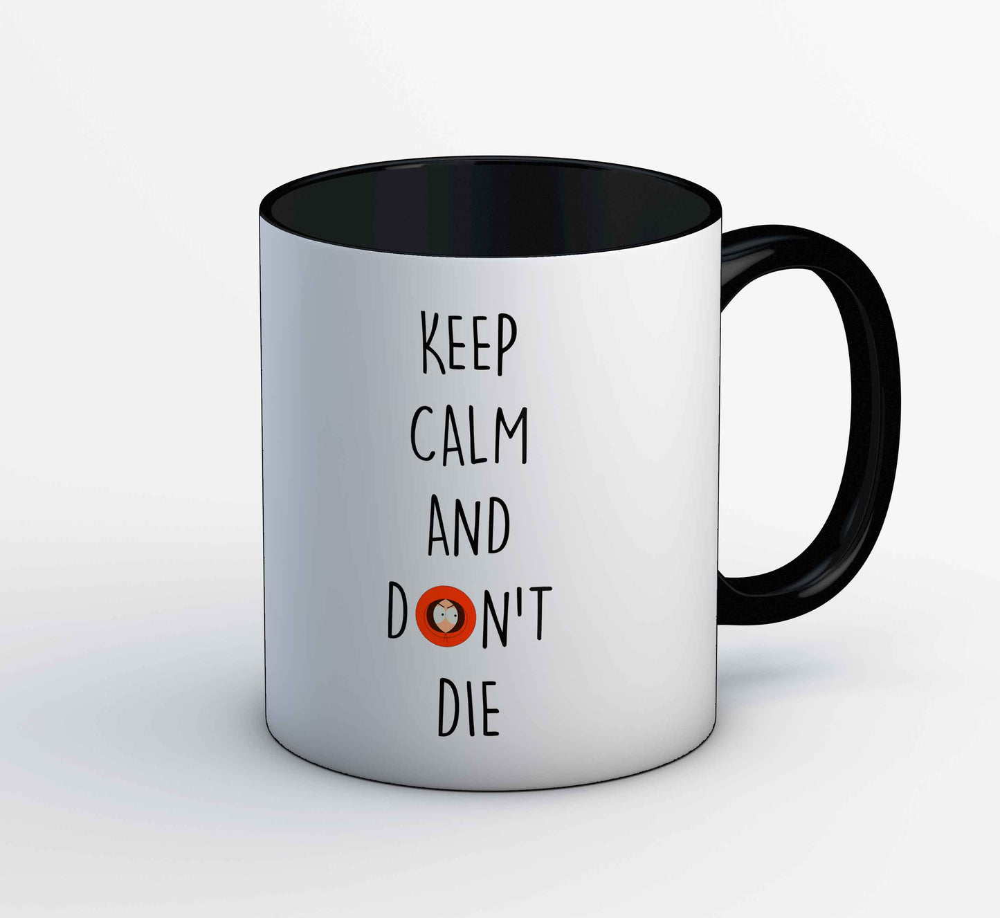 south park keep calm & don't die mug coffee ceramic tv & movies buy online usa united states of america the banyan tee tbt men women girls boys unisex south park kenny cartman stan kyle cartoon character illustration keep calm