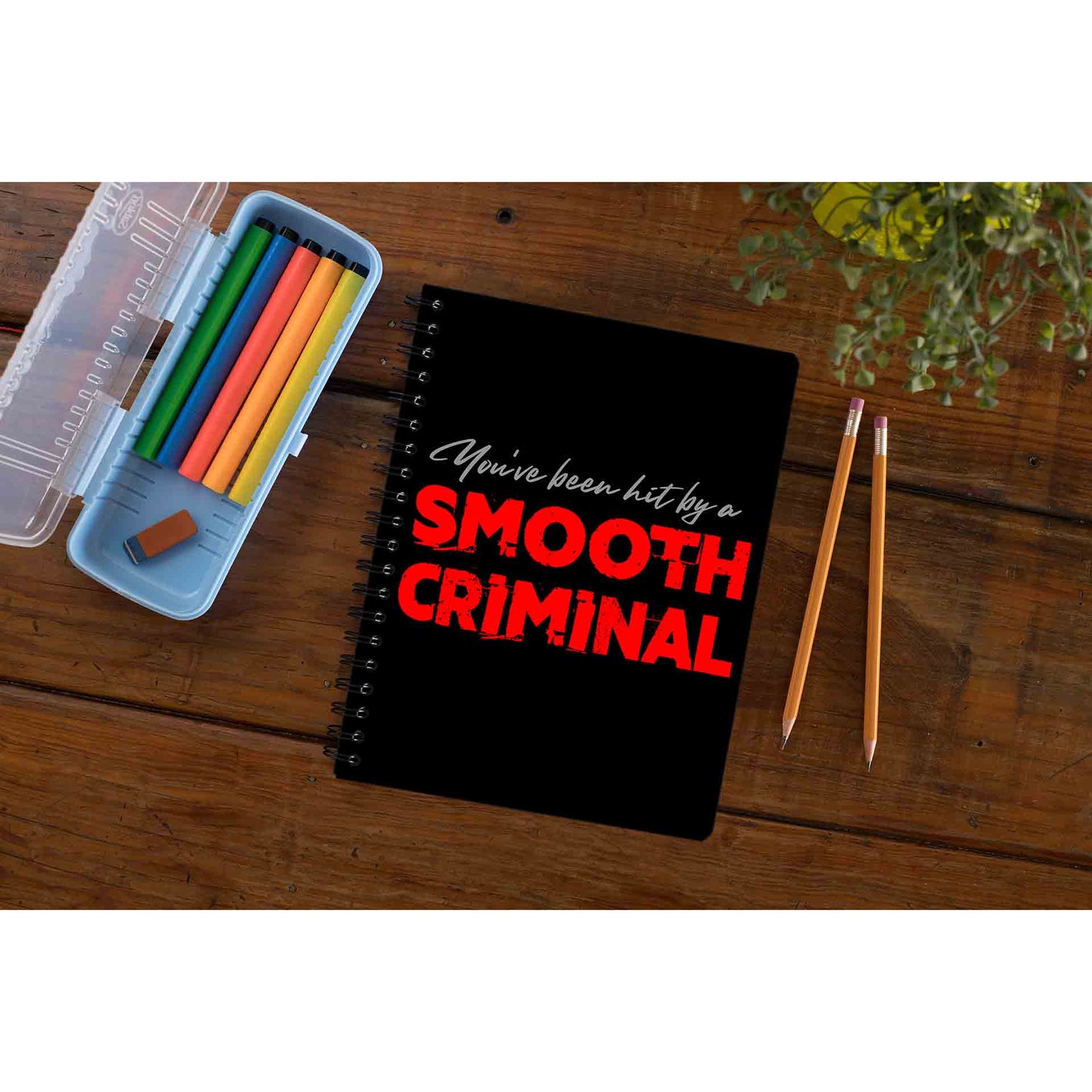 michael jackson smooth criminal notebook notepad diary buy online united states of america usa the banyan tee tbt unruled