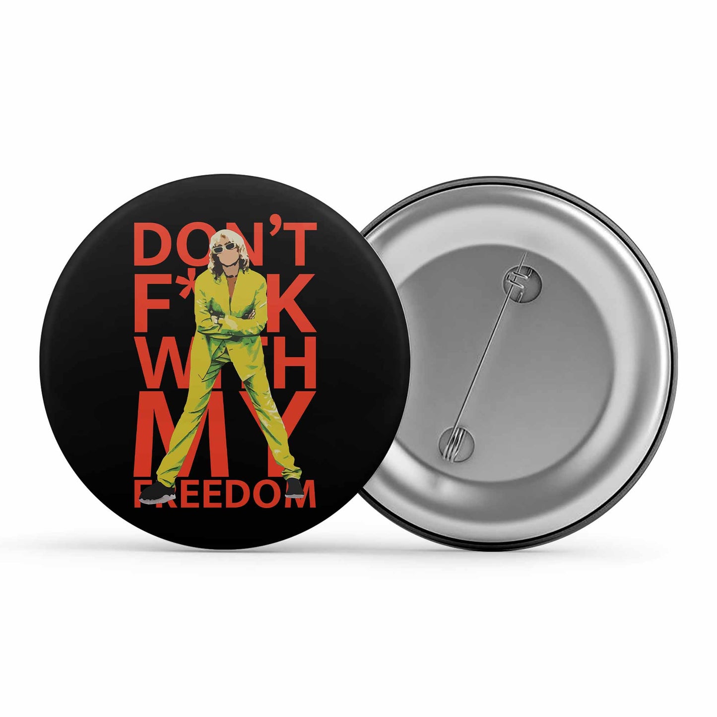 miley cyrus mother's daughter badge pin button music band buy online united states of america usa the banyan tee tbt men women girls boys unisex don't fuck with my freedom