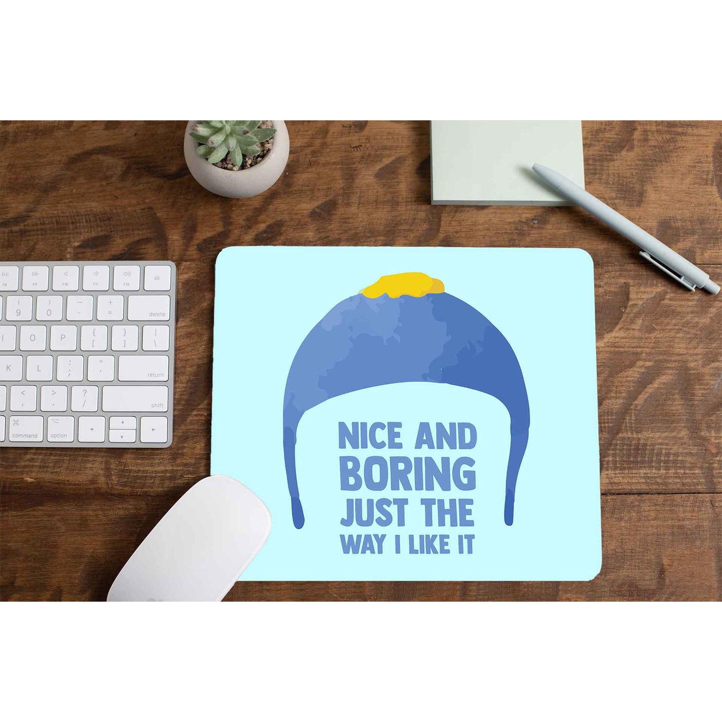 south park nice & boring mousepad logitech large anime tv & movies buy online united states of america usa the banyan tee tbt men women girls boys unisex south park kenny cartman stan kyle cartoon character illustration