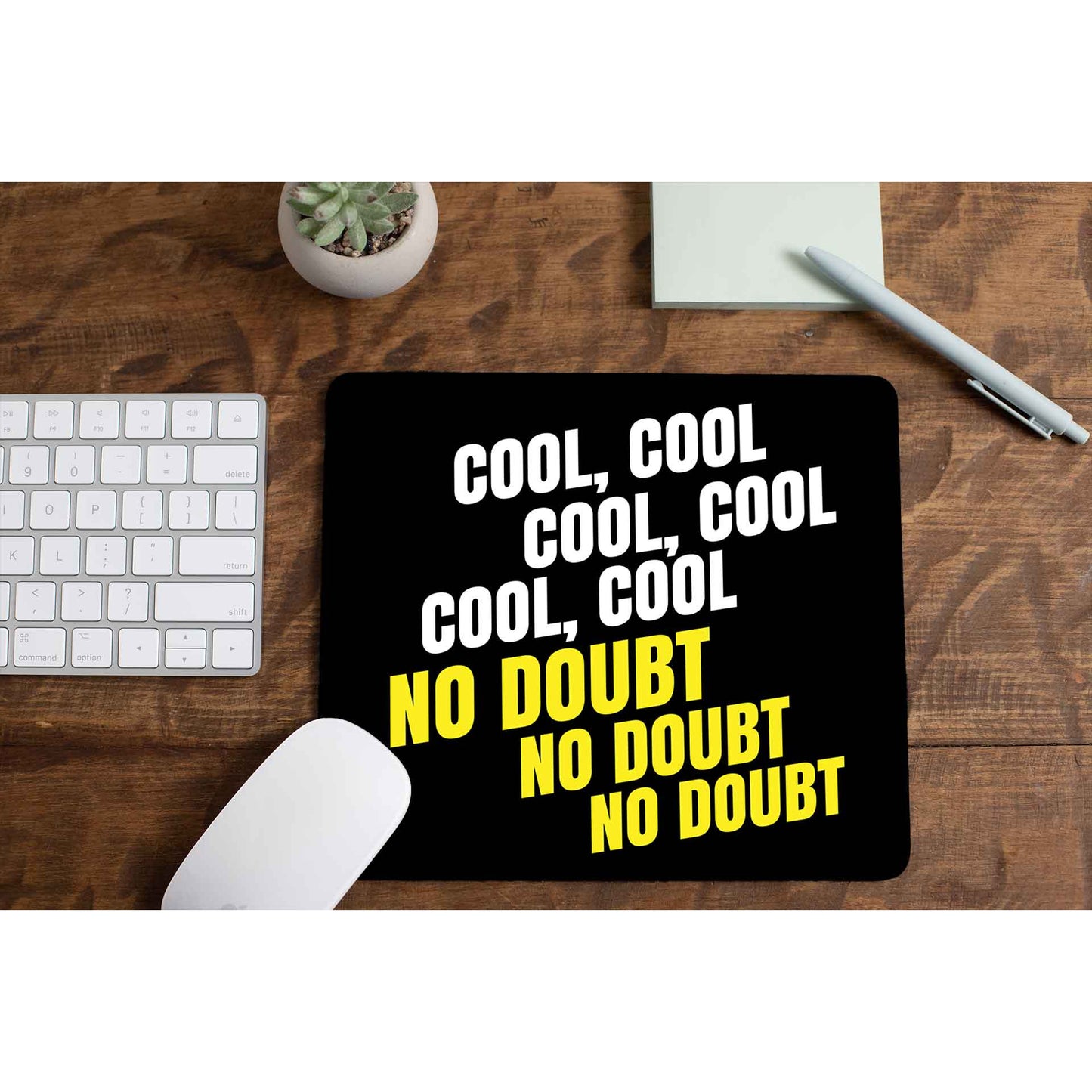brooklyn nine-nine cool cool cool no doubt no doubt no doubt mousepad logitech large anime buy online united states of america usa the banyan tee tbt men women girls boys unisex detective jake peralta terry charles boyle gina linetti andy samberg merchandise clothing acceessories
