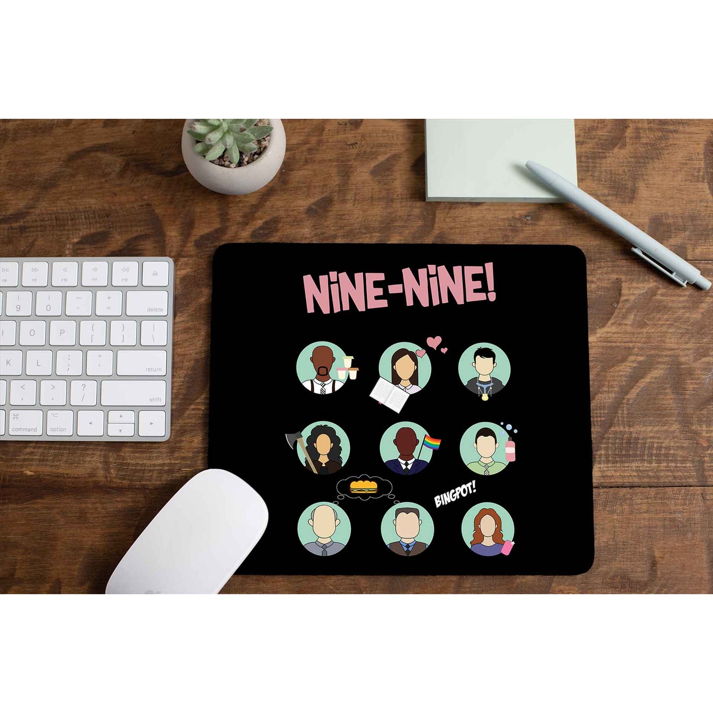 brooklyn nine-nine nine-nine mousepad logitech large anime buy online united states of america usa the banyan tee tbt men women girls boys unisex detective jake peralta terry charles boyle gina linetti andy samberg merchandise clothing acceessories