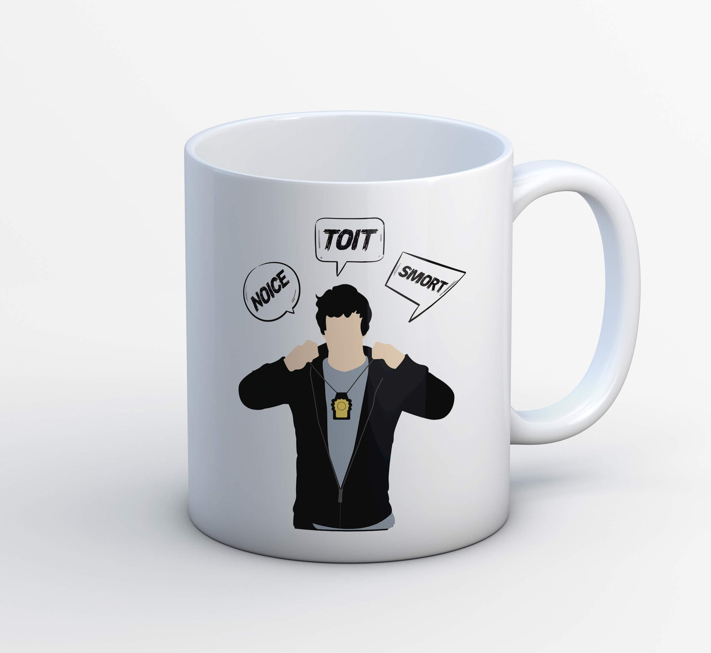 brooklyn nine-nine noice toit smort mug coffee ceramic buy online usa united states of america the banyan tee tbt men women girls boys unisex detective jake peralta terry charles boyle gina linetti andy samberg merchandise clothing acceessories