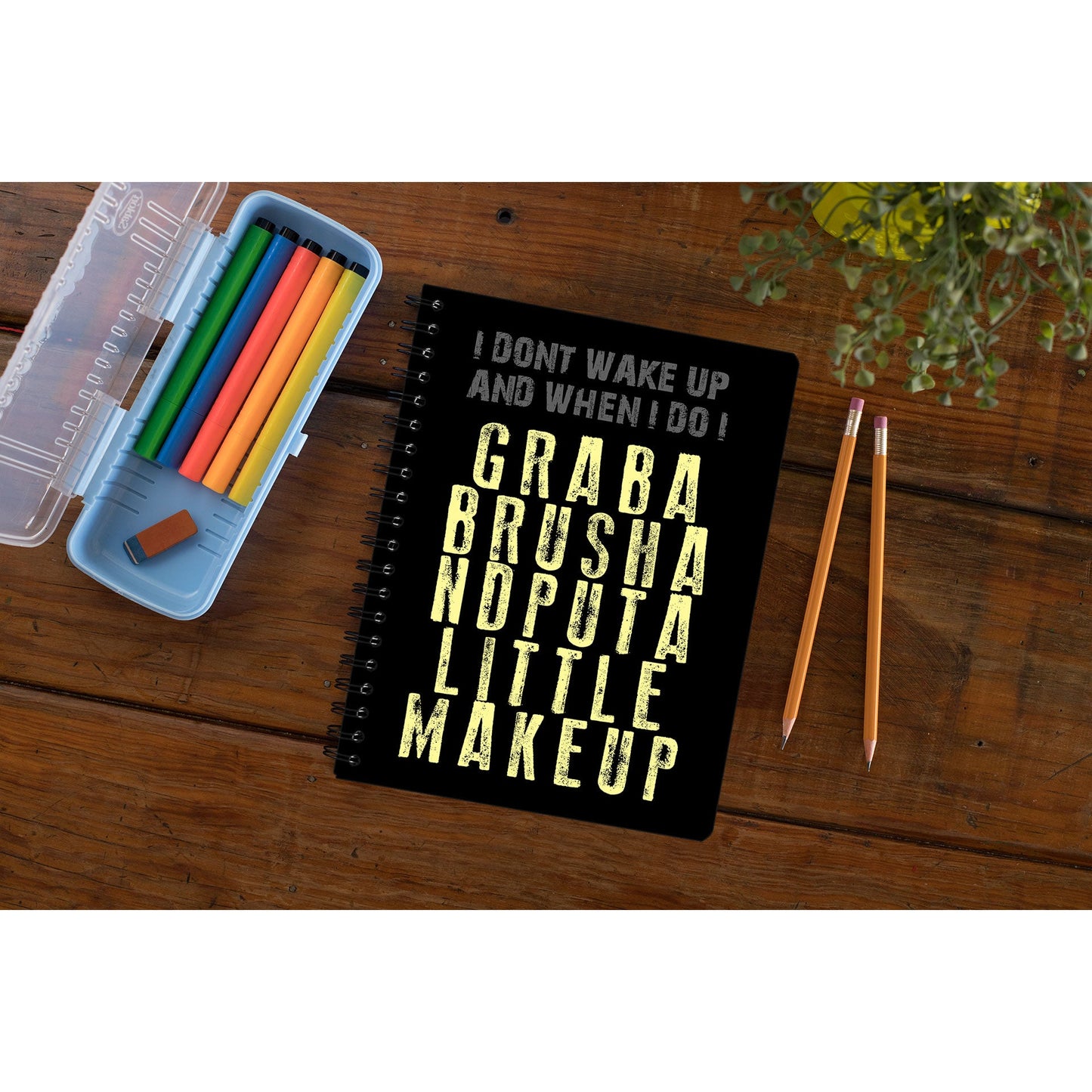 system of a down put a little makeup notebook notepad diary buy online united states of america usa the banyan tee tbt unruled