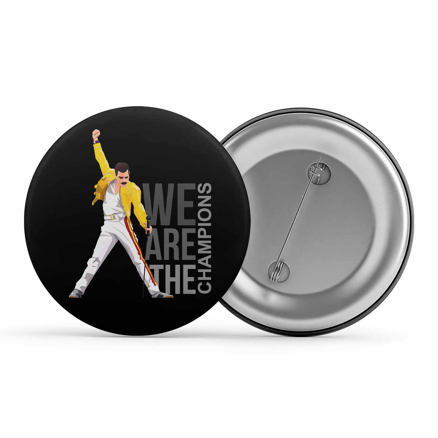 queen we are the champions badge pin button music band buy online united states of america usa the banyan tee tbt men women girls boys unisex