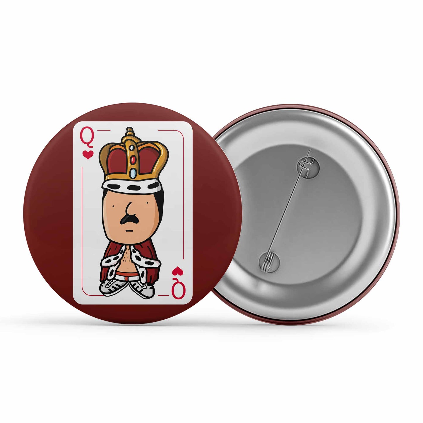 queen the queen card badge pin button music band buy online united states of america usa the banyan tee tbt men women girls boys unisex