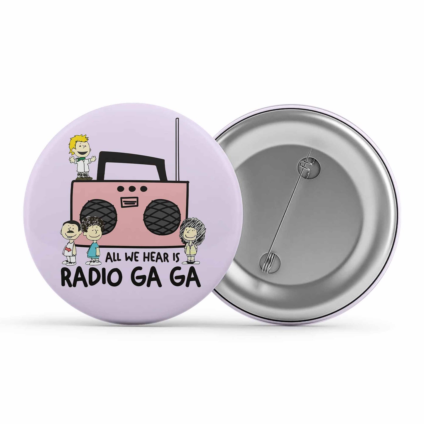 queen radio ga ga badge pin button music band buy online united states of america usa the banyan tee tbt men women girls boys unisex