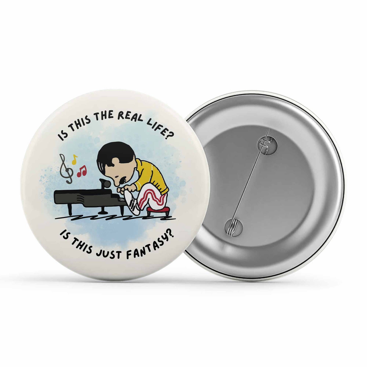 queen bohemian maestro badge pin button music band buy online united states of america usa the banyan tee tbt men women girls boys unisex