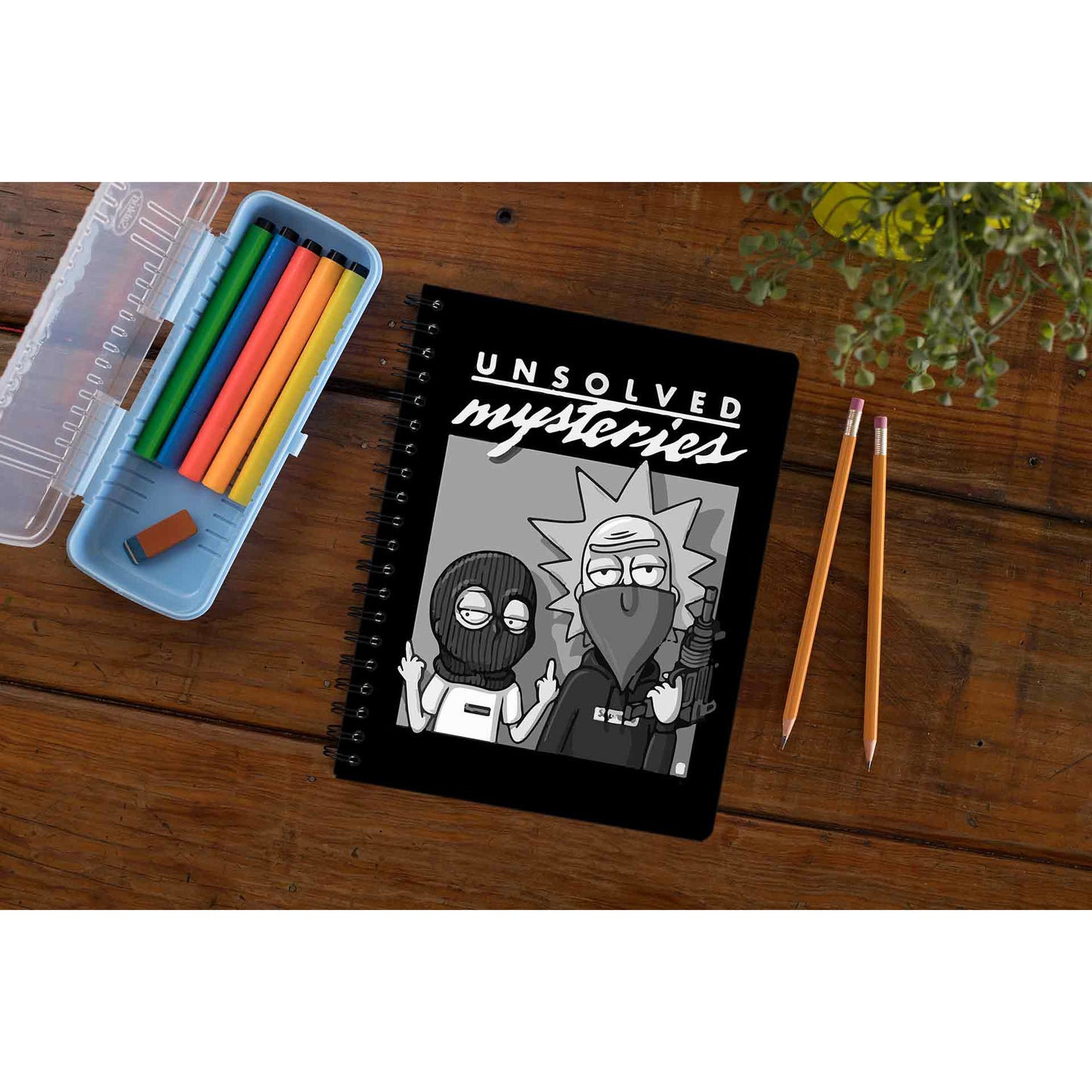 rick and morty unsolved mysteries notebook notepad diary buy online united states of america usa the banyan tee tbt unruled rick and morty online summer beth mr meeseeks jerry quote vector art clothing accessories merchandise