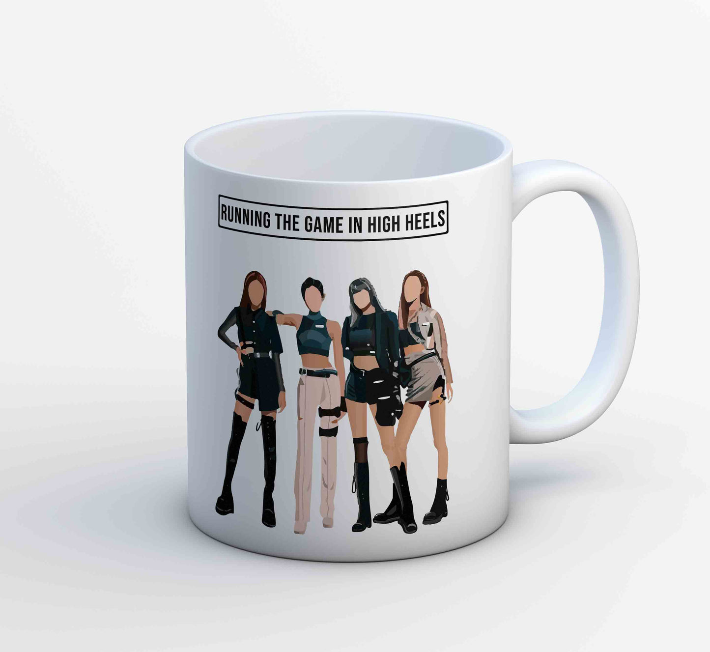 black pink running the game mug coffee ceramic music band buy online usa united states of america the banyan tee tbt men women girls boys unisex song k pop jennie lisa jisoo rose