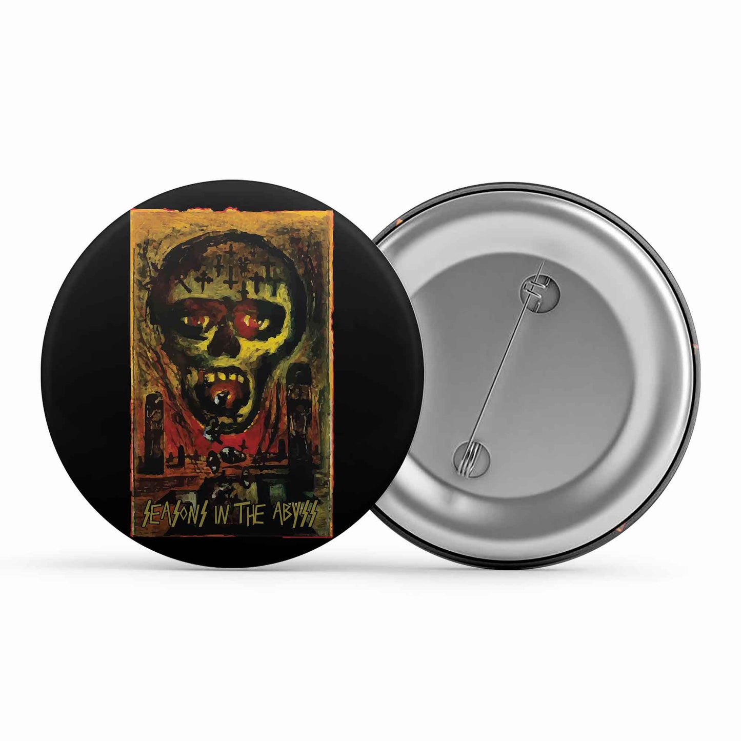 slayer seasons in the abyss badge pin button music band buy online united states of america usa the banyan tee tbt men women girls boys unisex