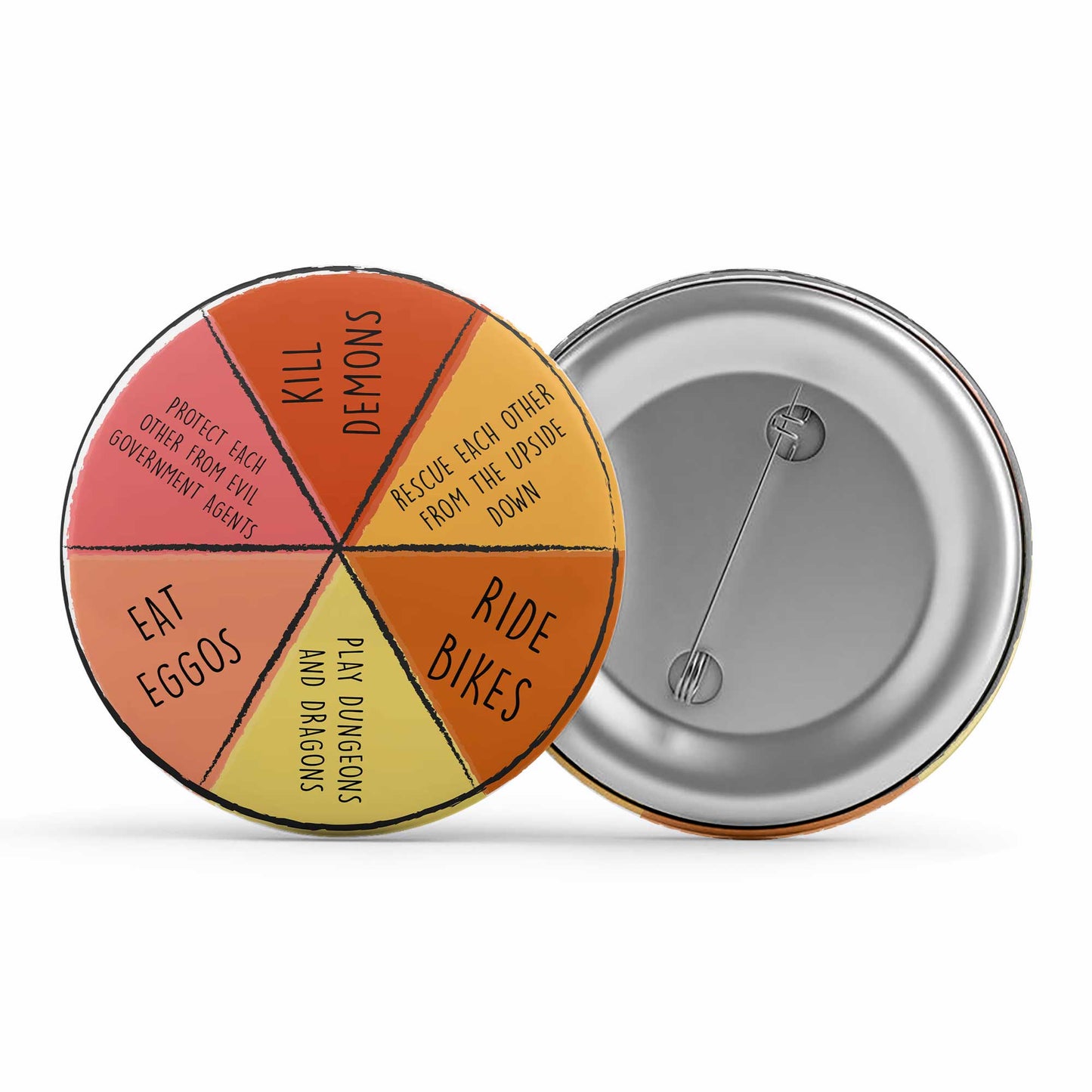 stranger things things friends do badge pin button tv & movies buy online united states of america usa the banyan tee tbt men women girls boys unisex stranger things eleven demogorgon shadow monster dustin quote vector art clothing accessories merchandise