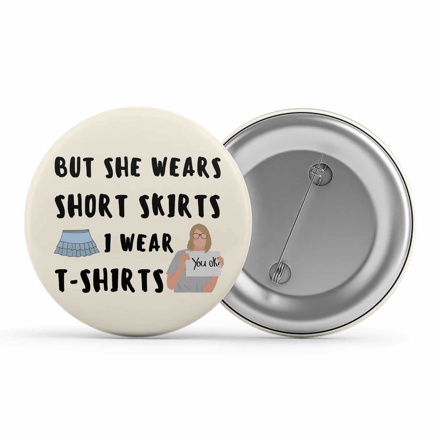 taylor swift i wear t-shirts badge pin button music band buy online united states of america usa the banyan tee tbt men women girls boys unisex