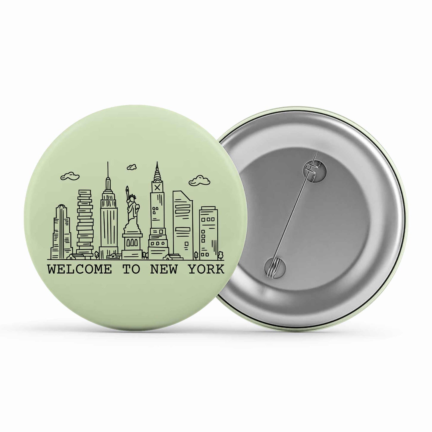 taylor swift welcome to new york badge pin button music band buy online united states of america usa the banyan tee tbt men women girls boys unisex