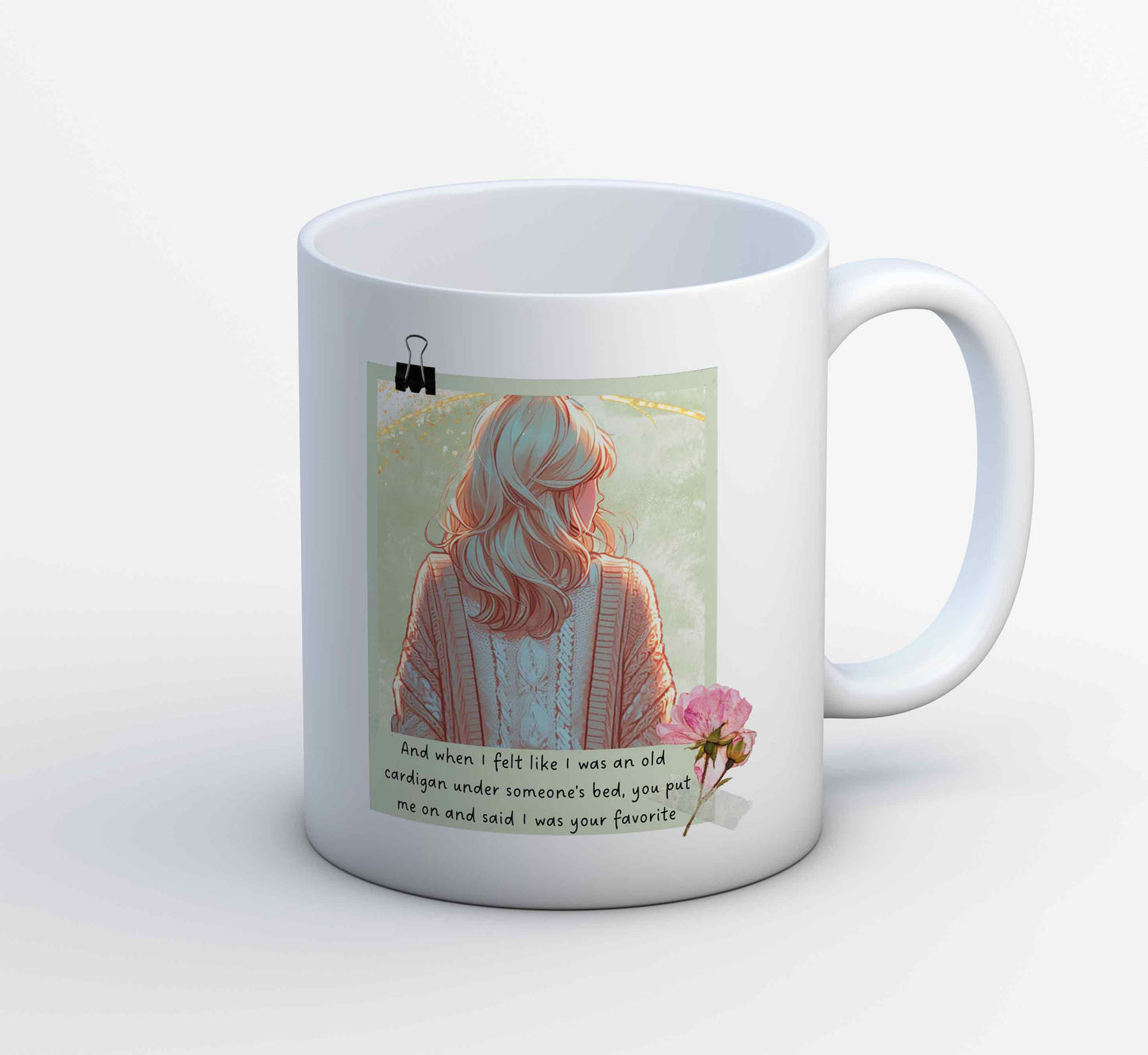 taylor swift old cardigan mug coffee ceramic music band buy online united states of america usa the banyan tee tbt men women girls boys unisex