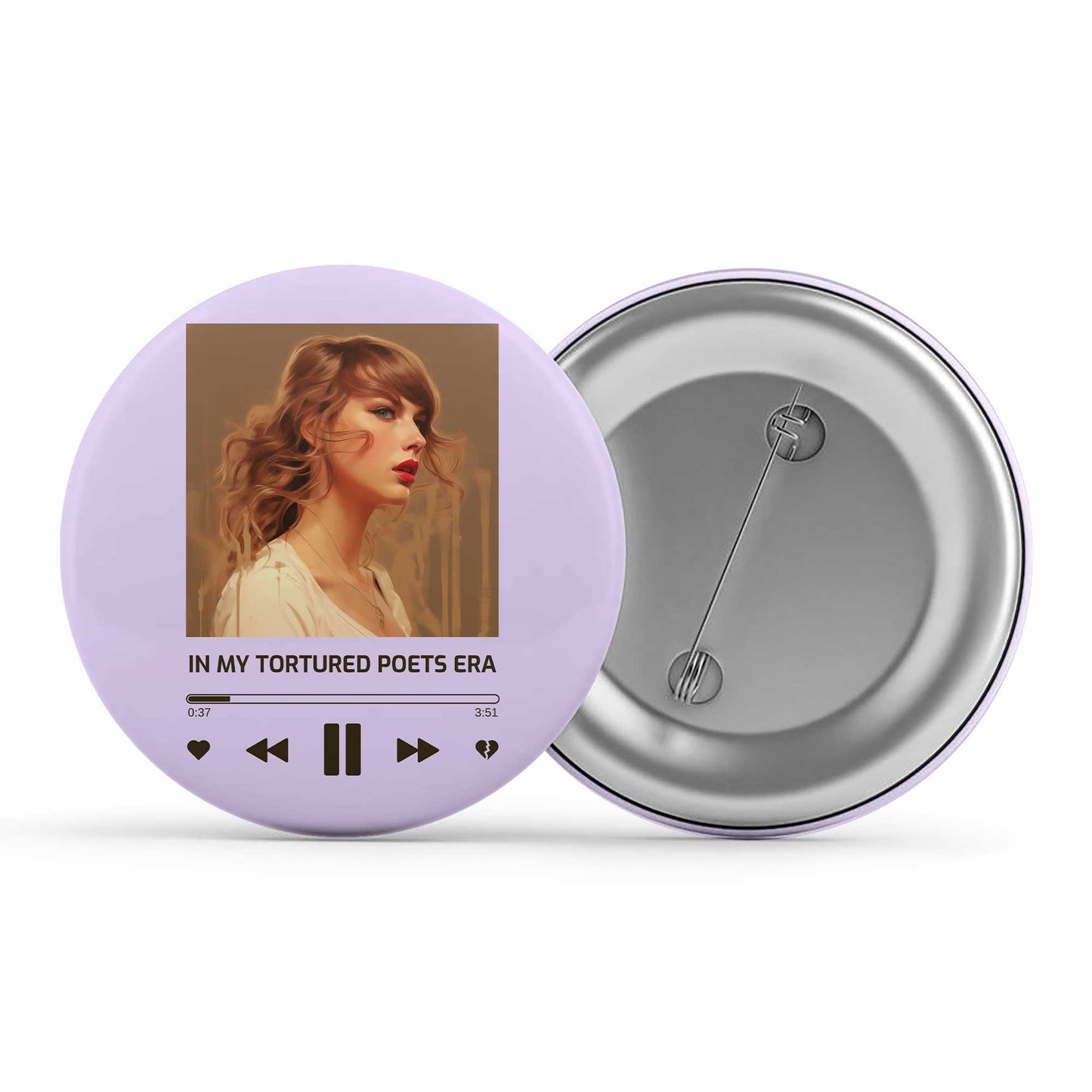 taylor swift tortured poets era badge pin button music band buy online united states of america usa the banyan tee tbt men women girls boys unisex