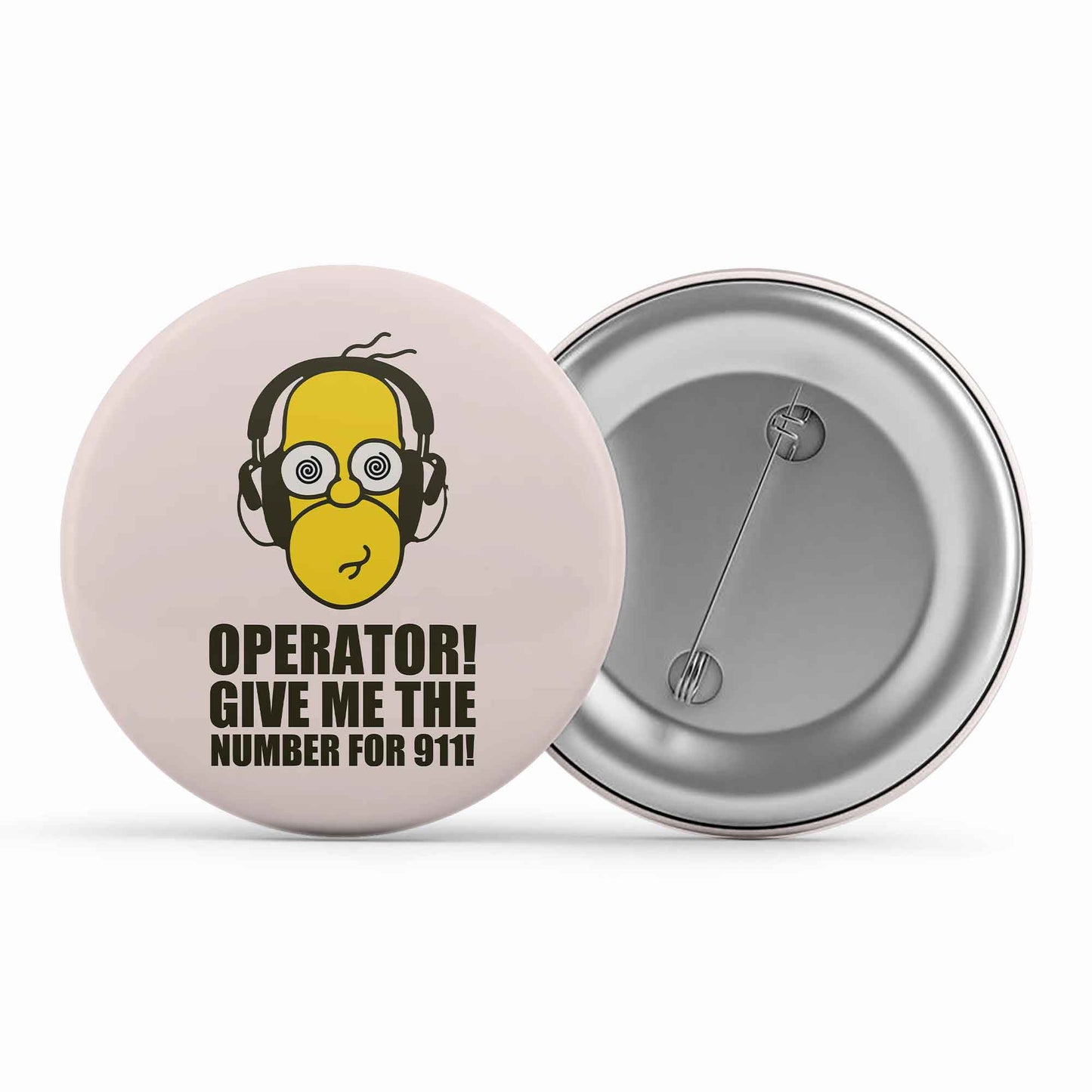 the simpsons number for 911 badge pin button tv & movies buy online india the banyan tee tbt men women girls boys unisex - homer simpson