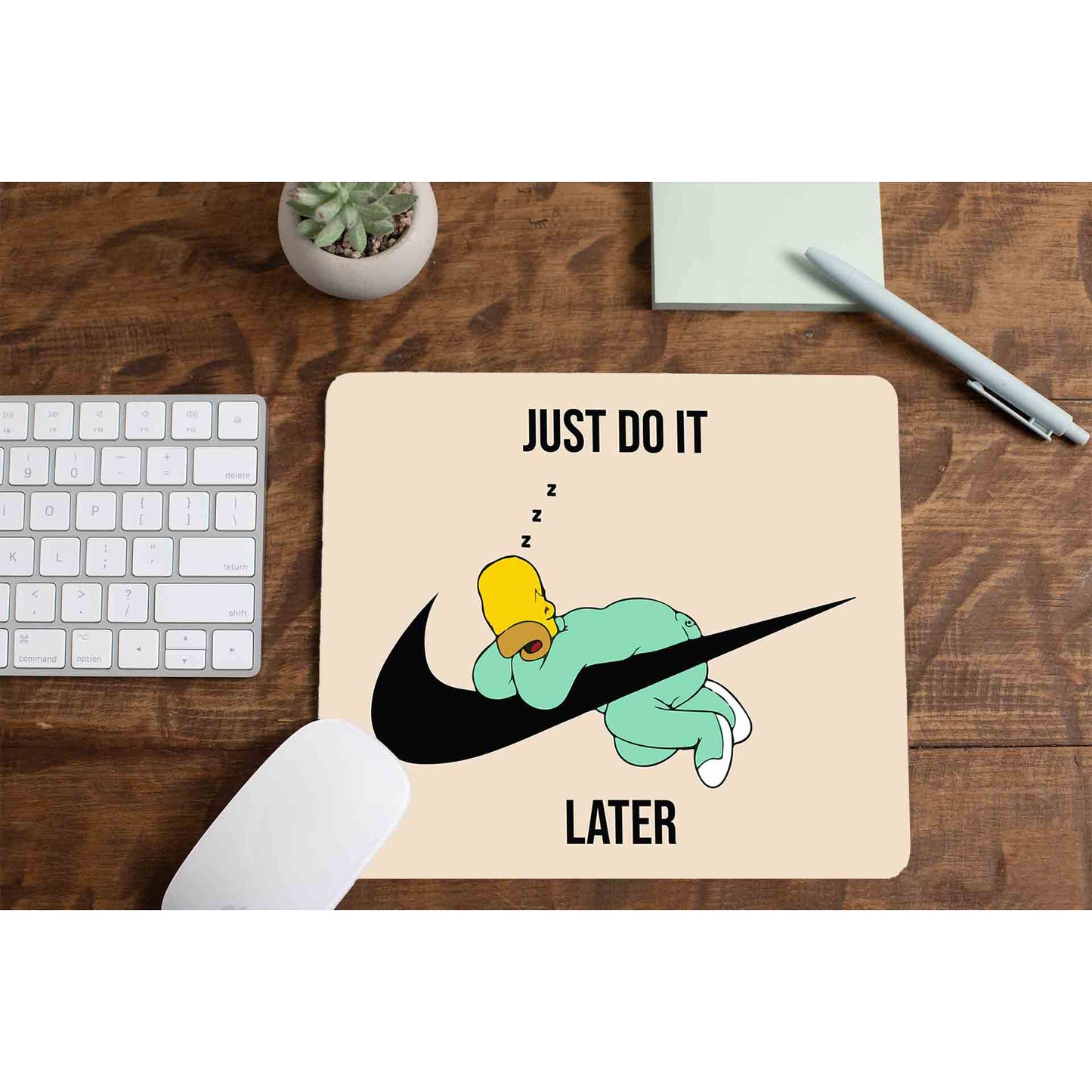 the simpsons just do it later mousepad logitech large anime tv & movies buy online united states of america usa the banyan tee tbt men women girls boys unisex - homer simpson