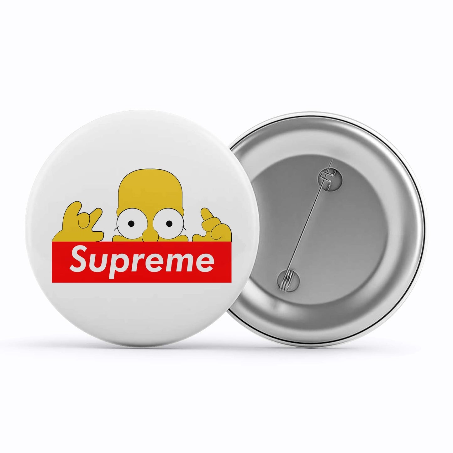 The Simpsons Badge Metal Pin Button Merchandise The Banyan Tee TBT