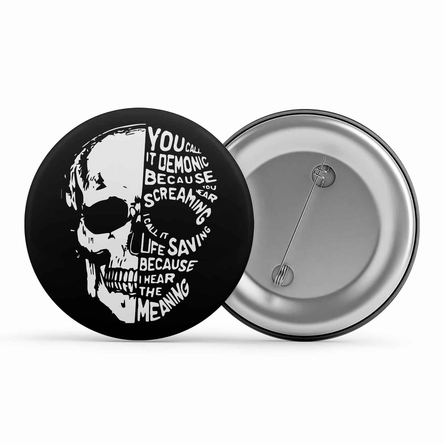 slipknot you call it demonic badge pin button music band buy online united states of america usa the banyan tee tbt men women girls boys unisex