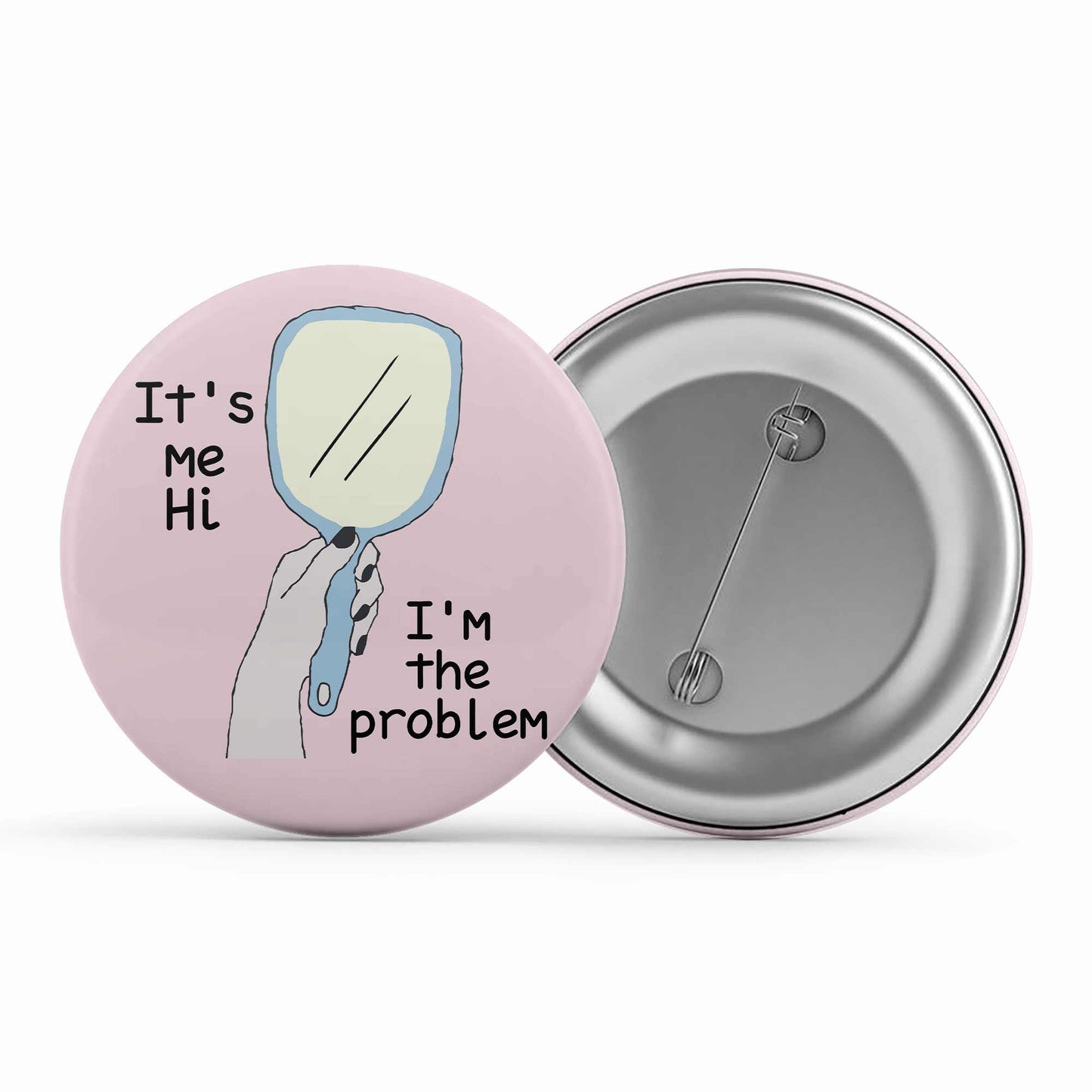 taylor swift anti hero badge pin button music band buy online united states of america usa the banyan tee tbt men women girls boys unisex it's me hi i'm the problem