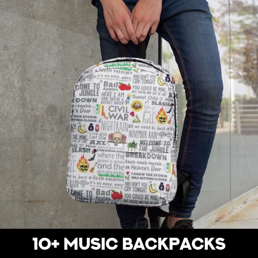 Music Repeat Pattern Rucksack Music Inspired Backpacks – The Banyan Tee