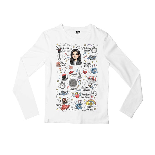dua lipa du-dle full sleeves long sleeves music band buy online united states usa the banyan tee tbt men women girls boys unisex white 