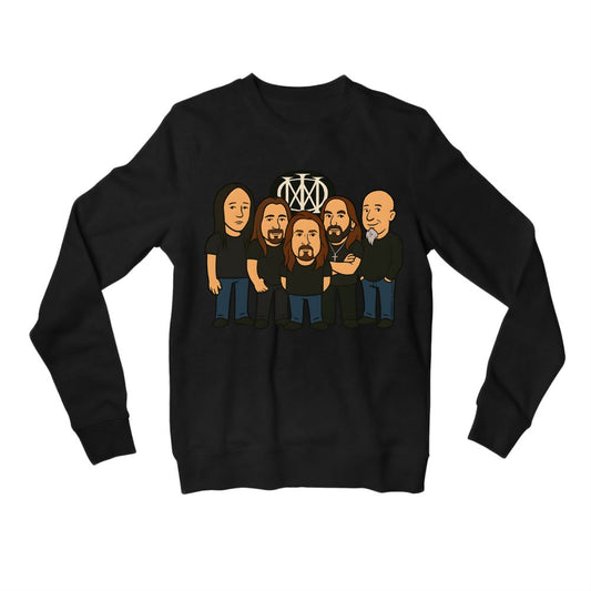 dream theater toon theater sweatshirt upper winterwear music band buy online united states usa the banyan tee tbt men women girls boys unisex black 