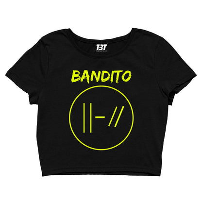 twenty one pilots bandito crop top music band buy online united states of america usa the banyan tee tbt men women girls boys unisex black