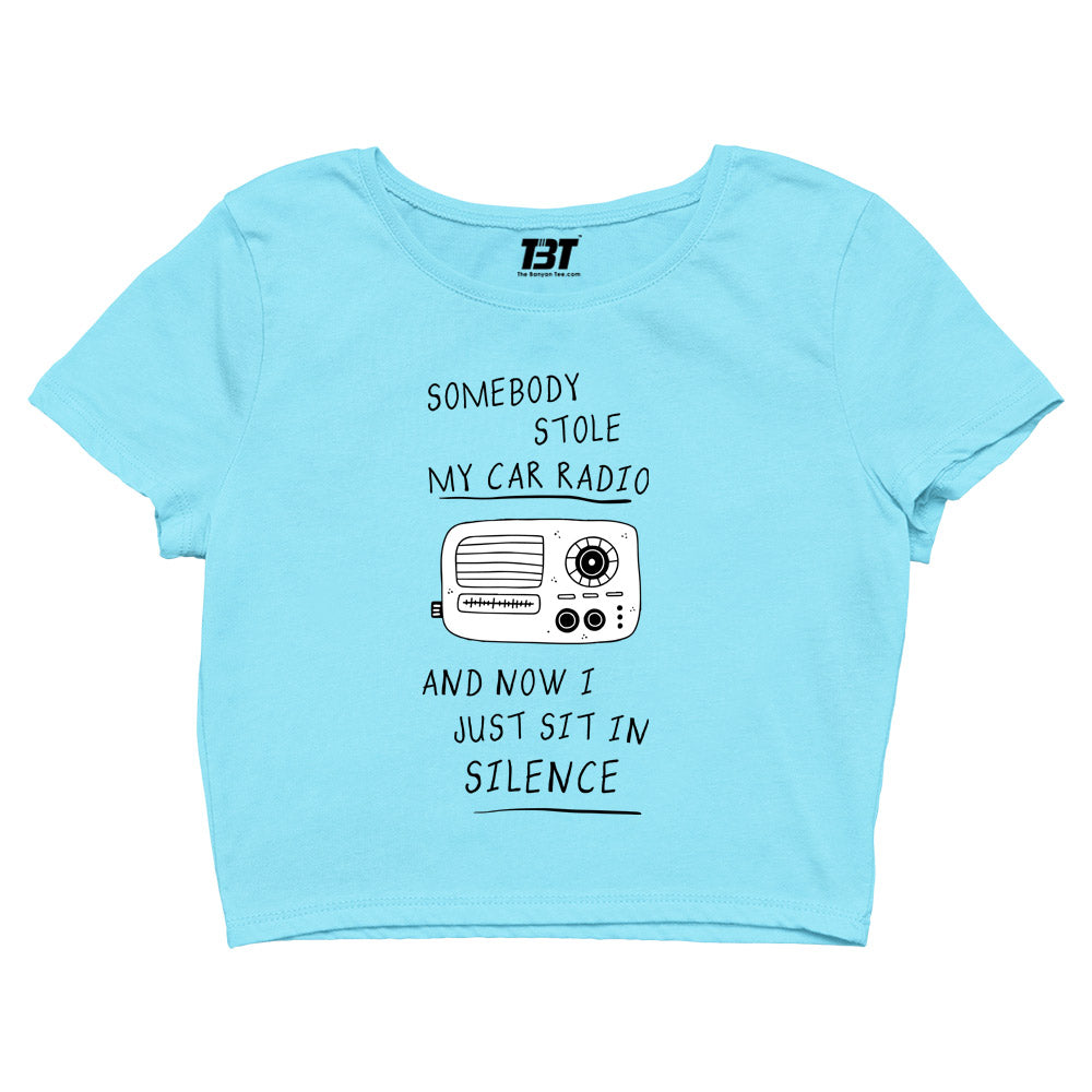 twenty one pilots car radio crop top music band buy online united states of america usa the banyan tee tbt men women girls boys unisex sky blue