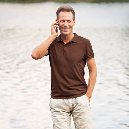 Coffee Brown Polo T shirt | Premium Cotton | Wardrobe Essential