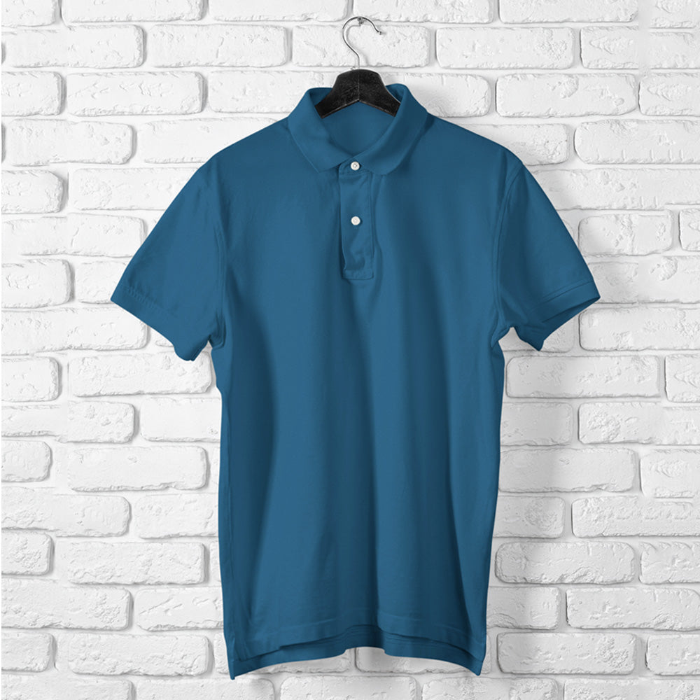 Coral Blue Polo T shirt | Premium Cotton | Wardrobe Essential