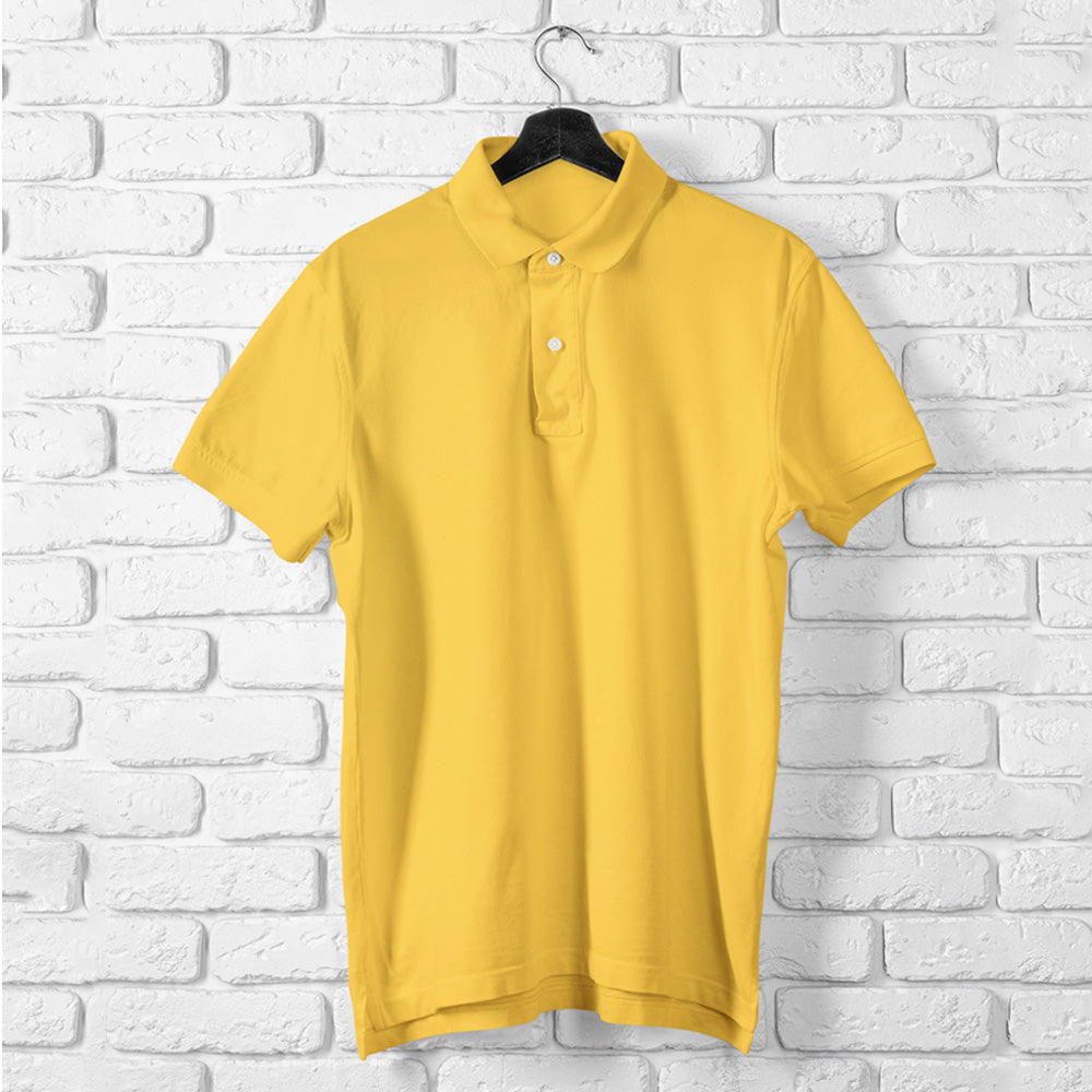 Mustard Yellow Polo T shirt | Premium Cotton | Wardrobe Essential