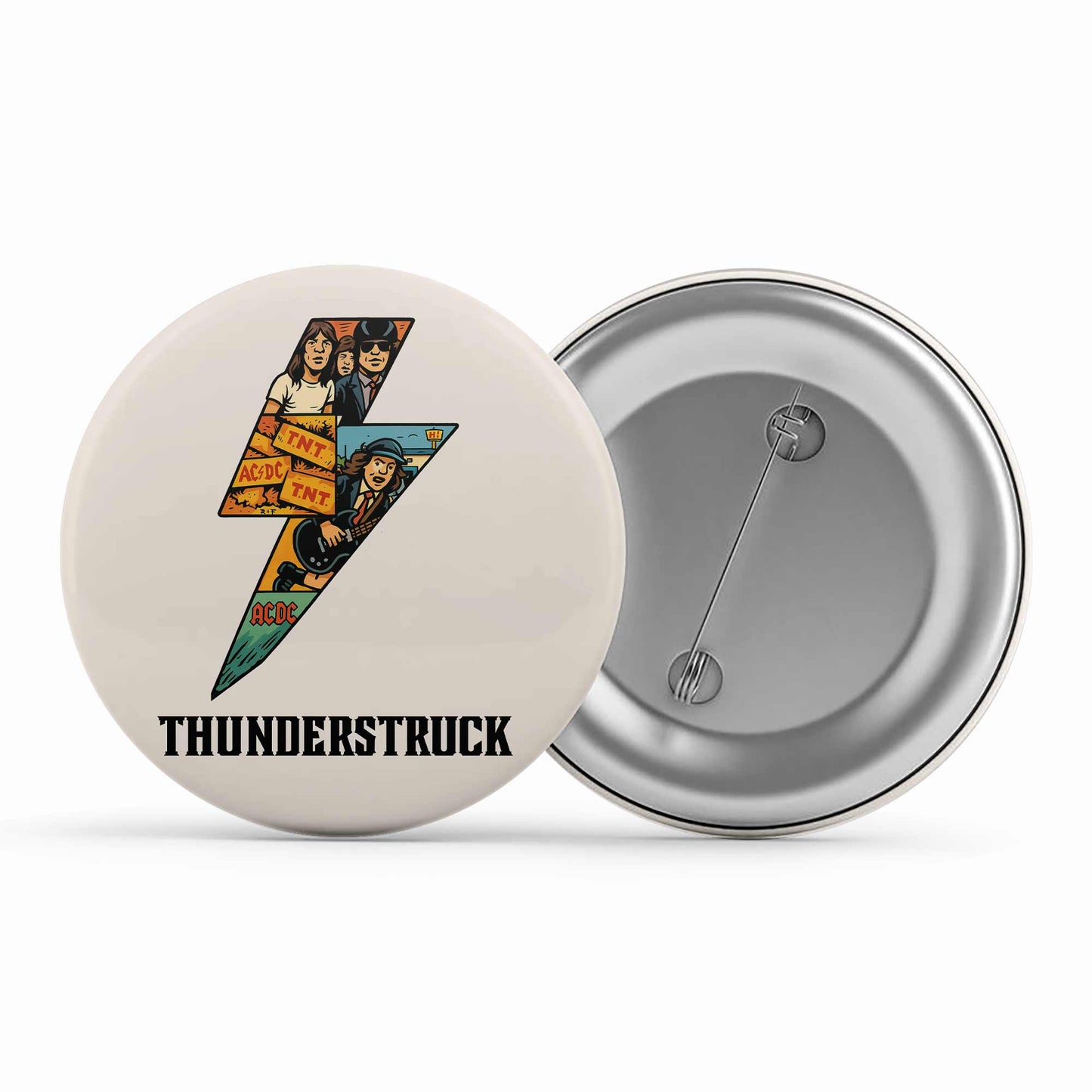 ac/dc thunderstruck badge pin button music band buy online india the banyan tee tbt men women girls boys unisex