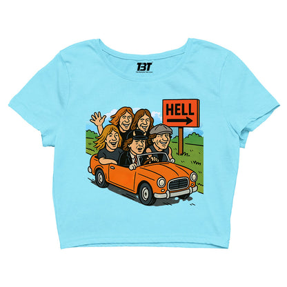 ac/dc highway to hell crop top music band buy online united states of america usa the banyan tee tbt men women girls boys unisex sky blue