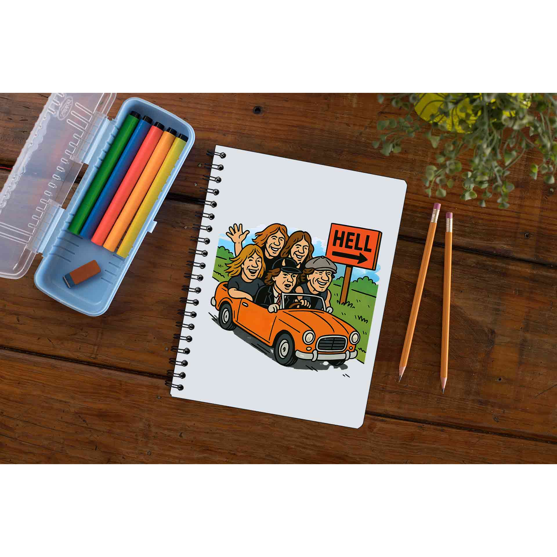 ac/dc highway to hell notebook notepad diary buy online united states of america usa the banyan tee tbt unruled