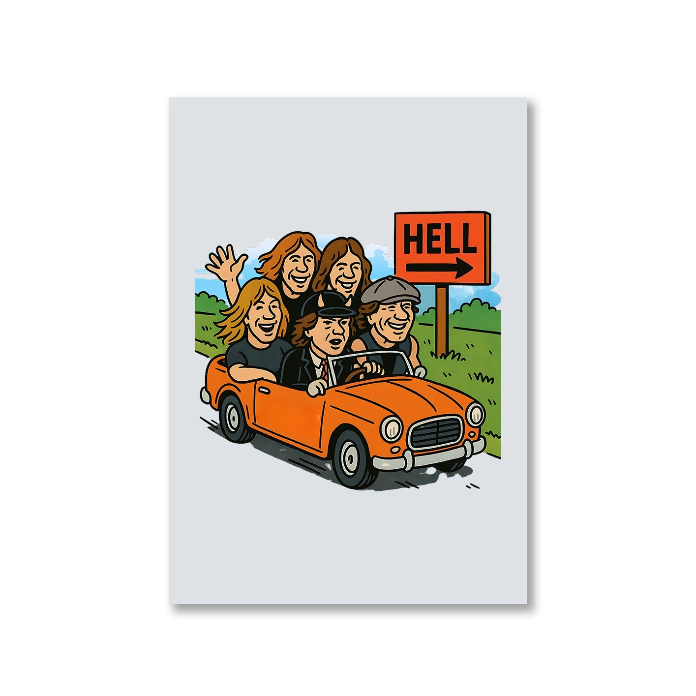 ac/dc highway to hell poster wall art buy online united states of america usa the banyan tee tbt a4