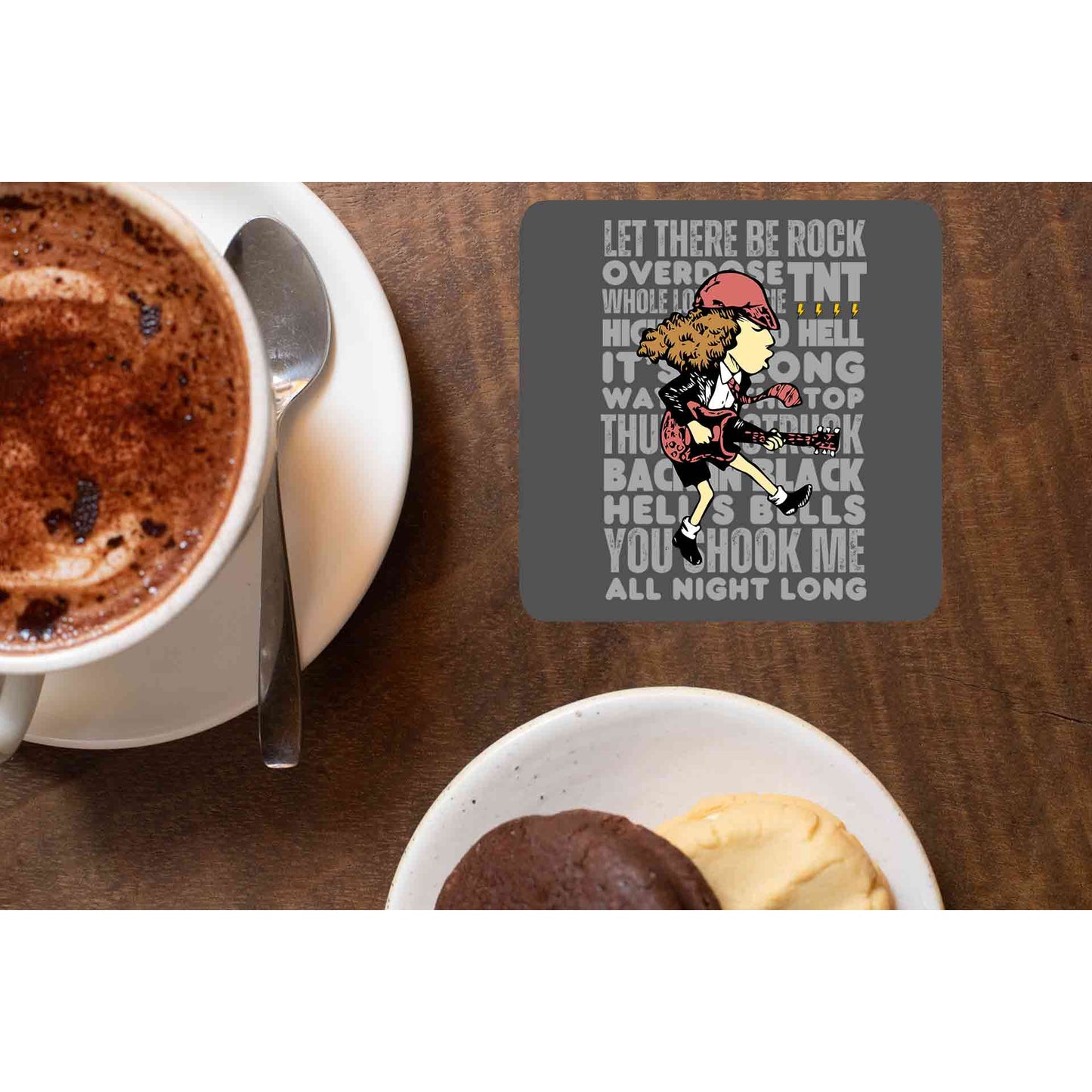 ac/dc rock anthems coasters wooden table cups indian music band buy online india the banyan tee tbt men women girls boys unisex
