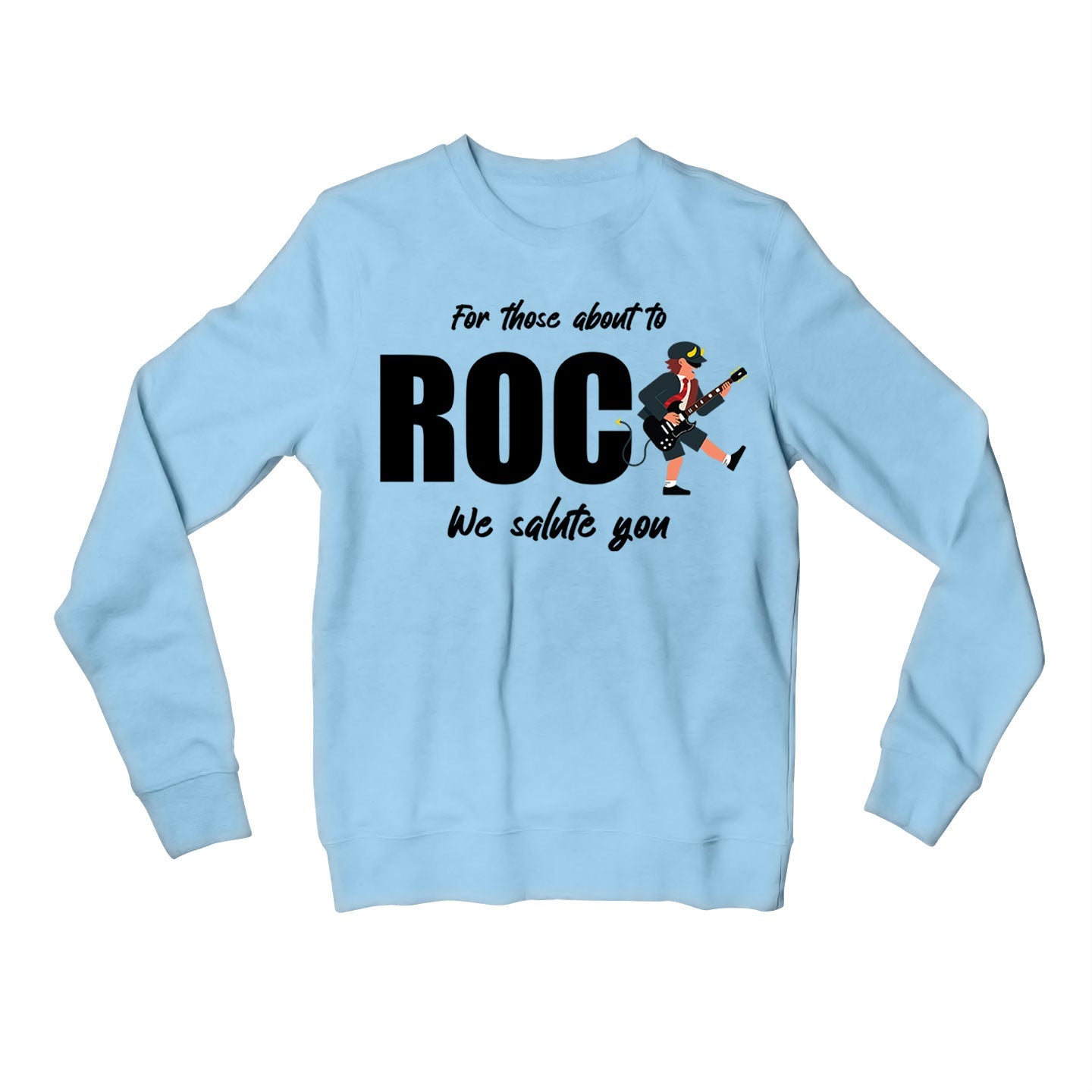 ac/dc for those about to rock sweatshirt upper winterwear music band buy online united states usa the banyan tee tbt men women girls boys unisex gray
