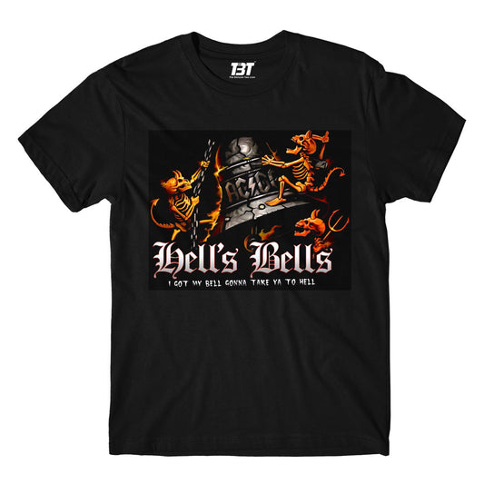 ac/dc hell's bells t-shirt music band buy online united states of america usa the banyan tee tbt men women girls boys unisex black