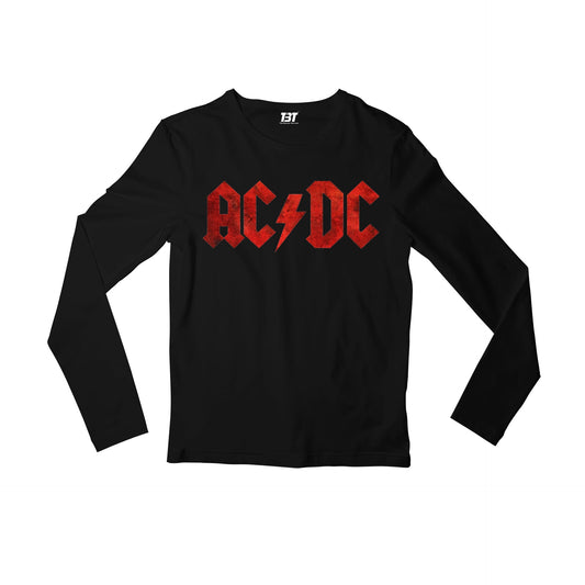 ac/dc rock full sleeves long sleeves music band buy online india the banyan tee tbt men women girls boys unisex black