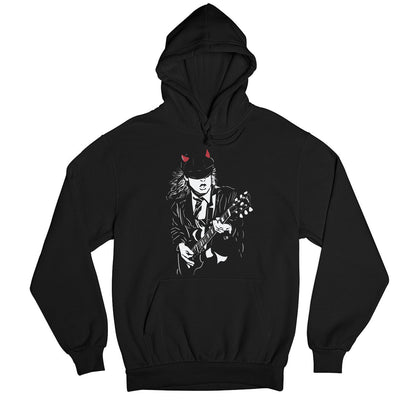 ac/dc angus hoodie hooded sweatshirt winterwear music band buy online usa united states of america the banyan tee tbt men women girls boys unisex black