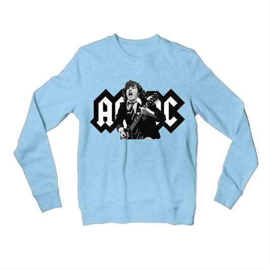 ac/dc angus sweatshirt upper winterwear music band buy online united states of america usa the banyan tee tbt men women girls boys unisex gray