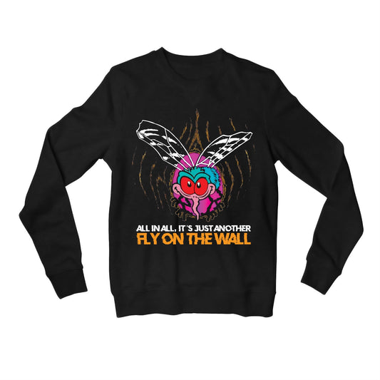 ac/dc fly on the wall sweatshirt upper winterwear music band buy online united states of america usa the banyan tee tbt men women girls boys unisex black