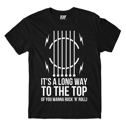 ac/dc long way to the top t-shirt music band buy online usa united states the banyan tee tbt men women girls boys unisex black