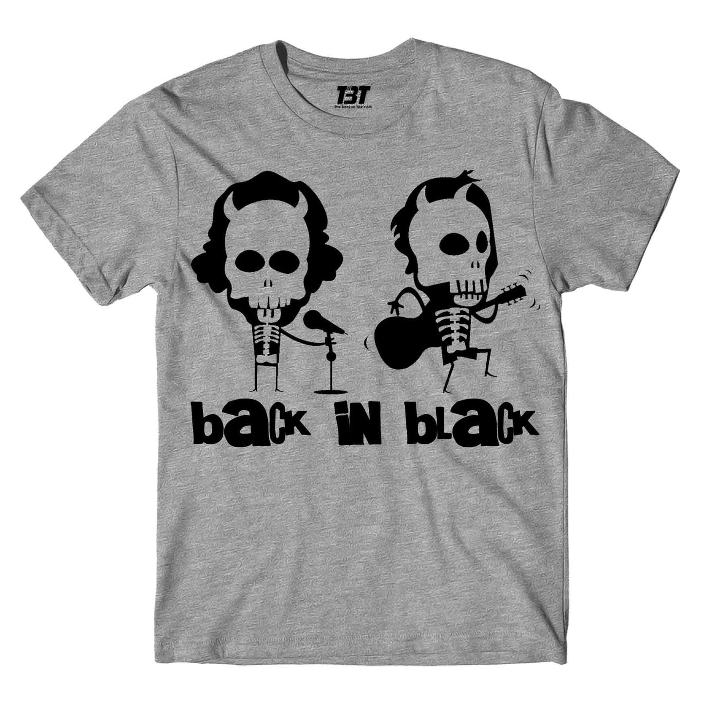 ac/dc back in black t-shirt music band buy online usa united states the banyan tee tbt men women girls boys unisex gray