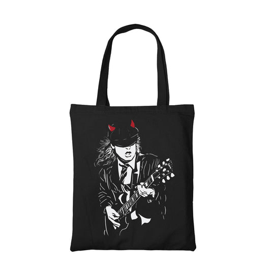 ac/dc thunderous melodies tote bag hand printed cotton women men unisex