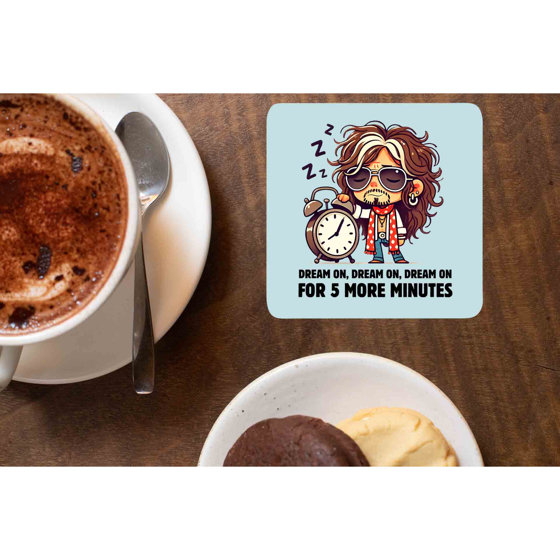 aerosmith 5 more minutes coasters wooden table cups indian music band buy online india the banyan tee tbt men women girls boys unisex