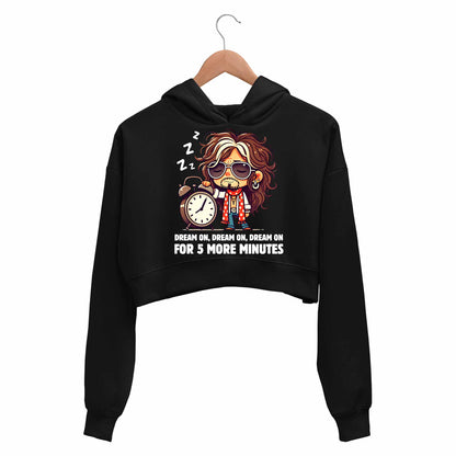 aerosmith 5 more minutes crop hoodie hooded sweatshirt upper winterwear music band buy online india the banyan tee tbt men women girls boys unisex black